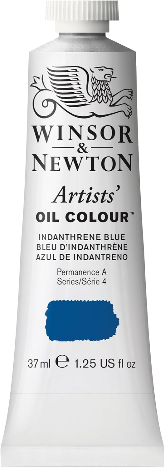 Winsor & Newton Artists' Oil Color, 37ml (1.25 oz) Tube, Indanthrene Blue