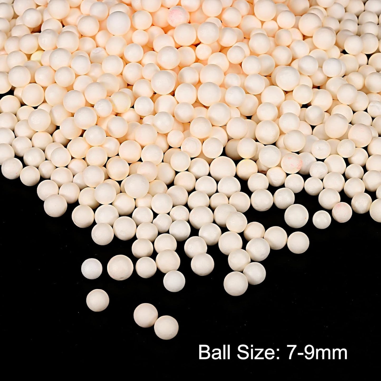 MECCANIXITY Foam Beads Foam Balls 7-9mm for Wedding and Party Decorations, Tiny Packing Balls, Arts DIY Crafts Supplies (Champagne,1 Pack Approx 3000pcs)