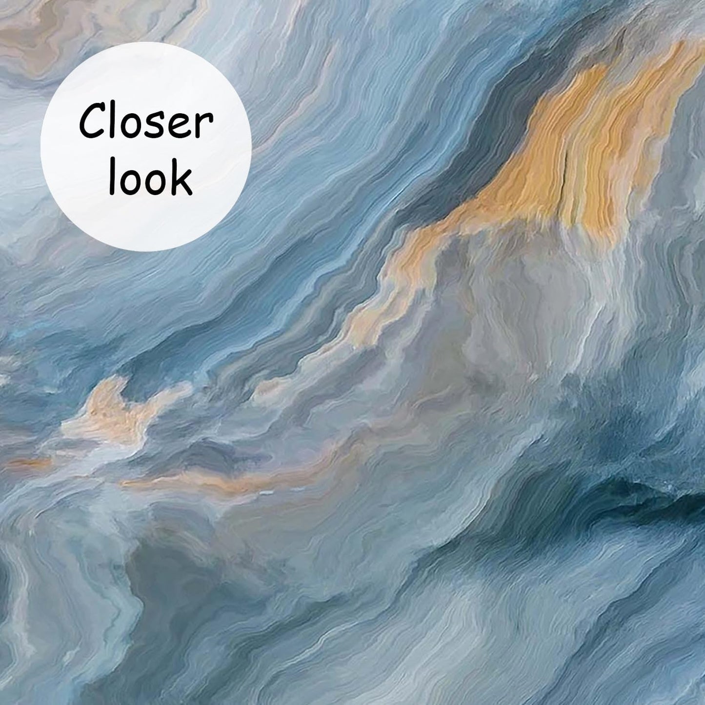 AFZEVEB-Abstract Blue Marble Wallpaper Wall murals for Bedroom 114"x74"(Not Peel and Stick)