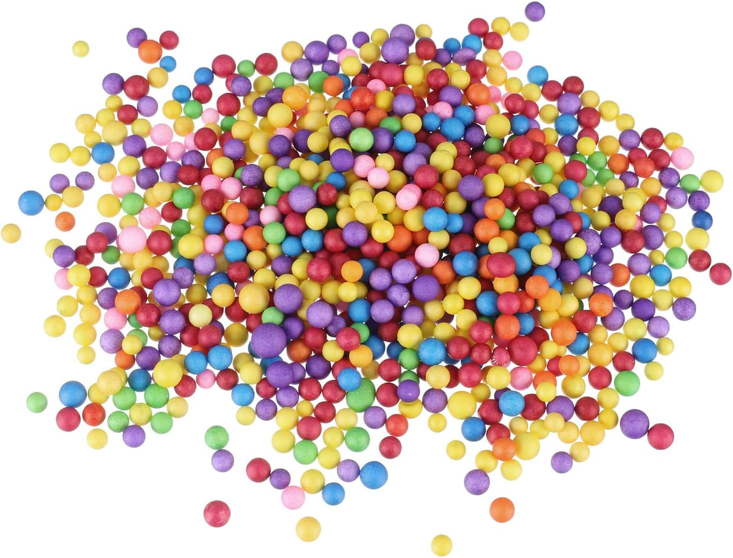 MECCANIXITY Foam Beads Foam Balls 4-6mm for Wedding and Party Decorations, Tiny Packing Balls, Arts DIY Crafts Supplies (Multicolored,1 Pack Approx 5000pcs)