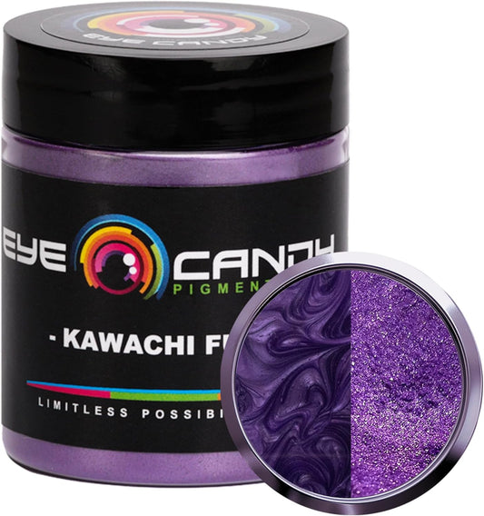 Eye Candy Pigments Premium Purple Mica Powder - Kawachi Fuji (25gr) - for Epoxy, Resin, Soap, Paint, Woodworking, Acrylic Pouring, Bath Bombs, Fishing Lures - DIY Arts and Crafts Additive