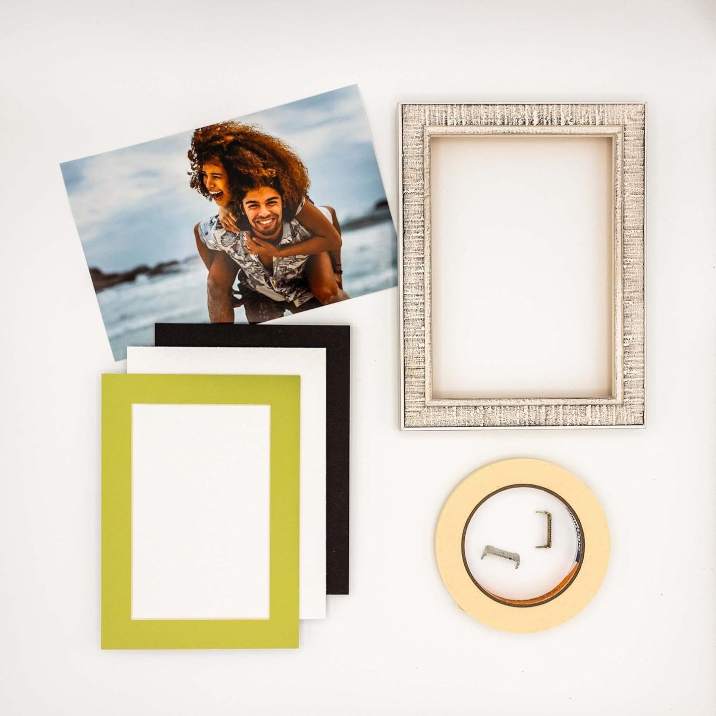 5x7 Mat for 8.5x11 Frame - Precut Mat Board Acid-Free Show Kit with Backing Board, and Clear Bags Pistachio Green 5x7 Photo Matte For a 8.5x11 Picture Frame Matboard for Framing, Pack of 25 Mats