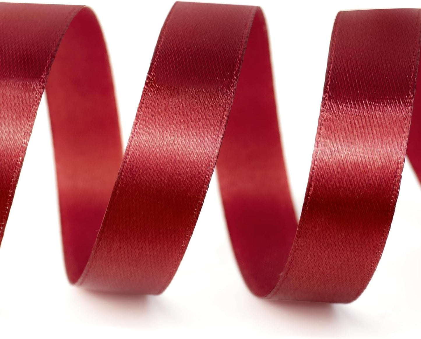 5/8" x 50 Yards Satin Ribbon - Burgundy Silk Ribbon with Spool - Ideal for Gift Wrapping, Floral Bouquets, Crafts, Wedding Party Decorations, Christmas and Sewing Projects