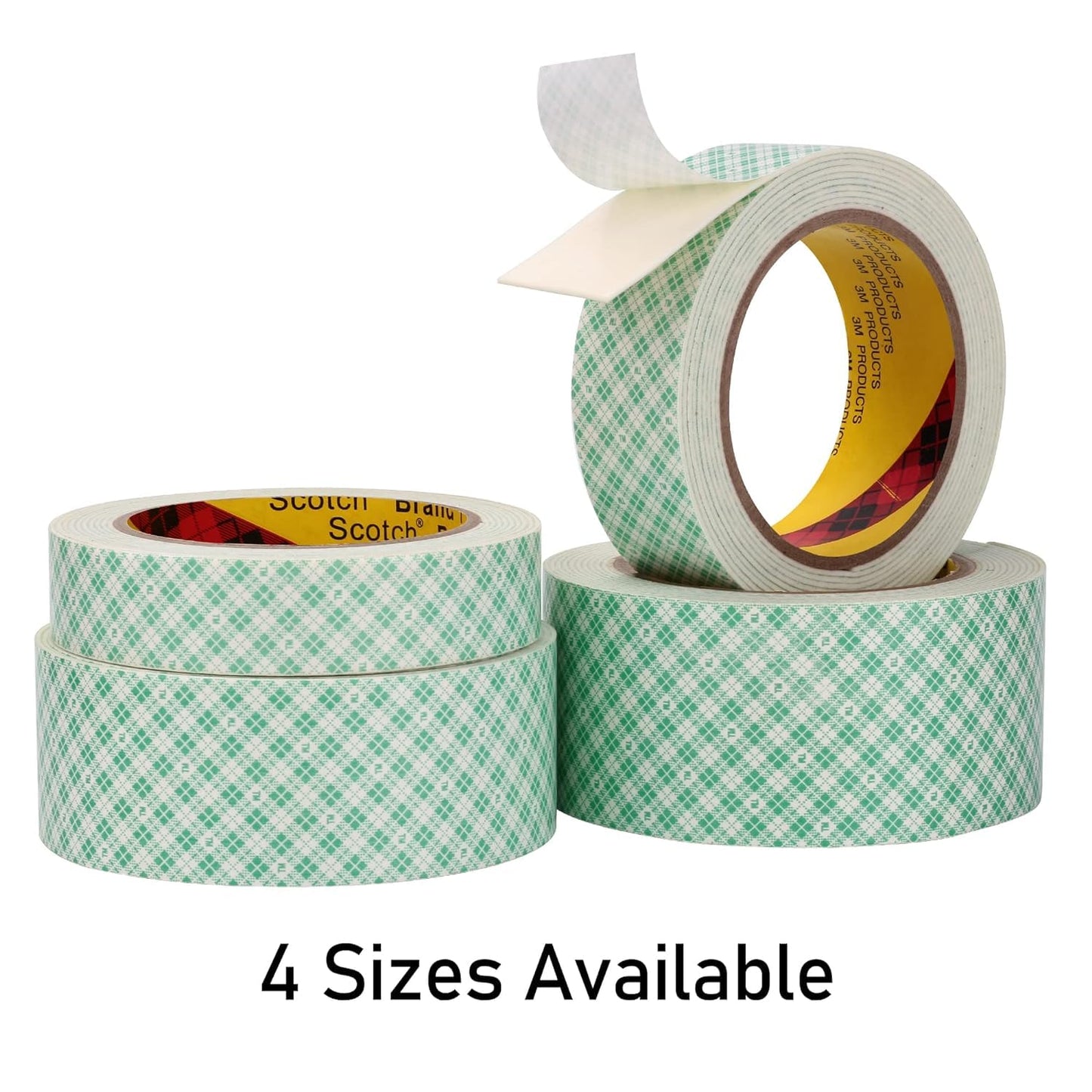 3M Double Sided Foam Tape 1" x 10Ft 1 Pack White Double Coated Urethane Adhesion Polyurethane Tape Color White for Bonding Attaching Mounting