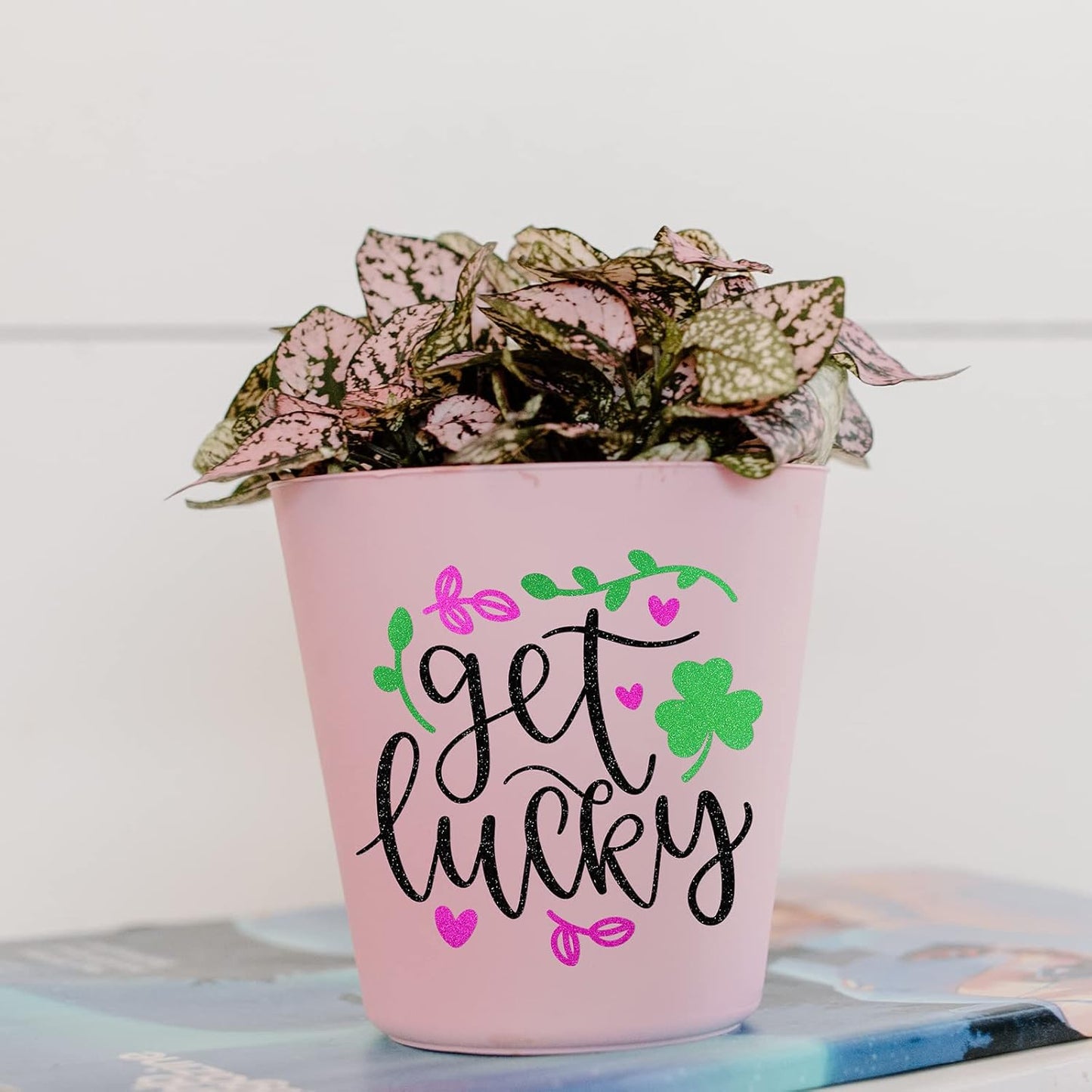 Glitter Vinyl Sheets Glossy and Matte Shimmer Permanent Vinyl Pack -12” X 12” 21 Pack Glitter Viny1 Permanent for Decor, Sticker