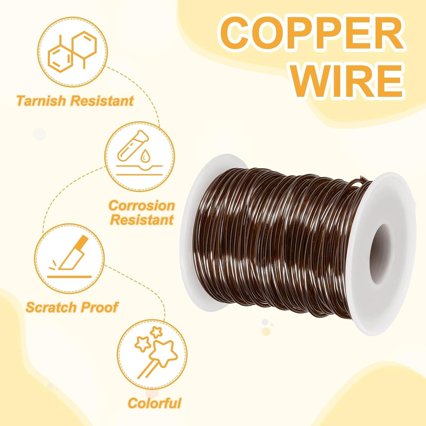 uxcell 16 Gauge / 1.5mm Anodized Aluminum Wire for Jewelry Craft Making, 102 Feet Bendable Flexible Wire for DIY Home Decor Gardening Sculpture, Bronze