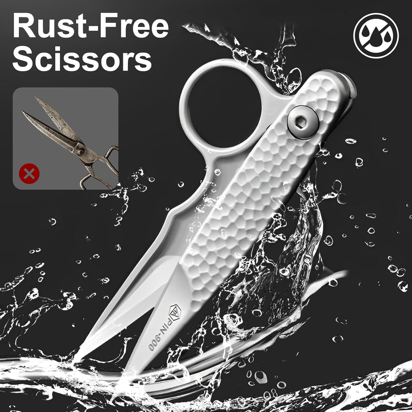 Premium Tailor Scissors, Stainless Steel, Comfort Grip, Ambidextrous, Silver, Precision, 11.7cm x 4.3cm, 1 Count