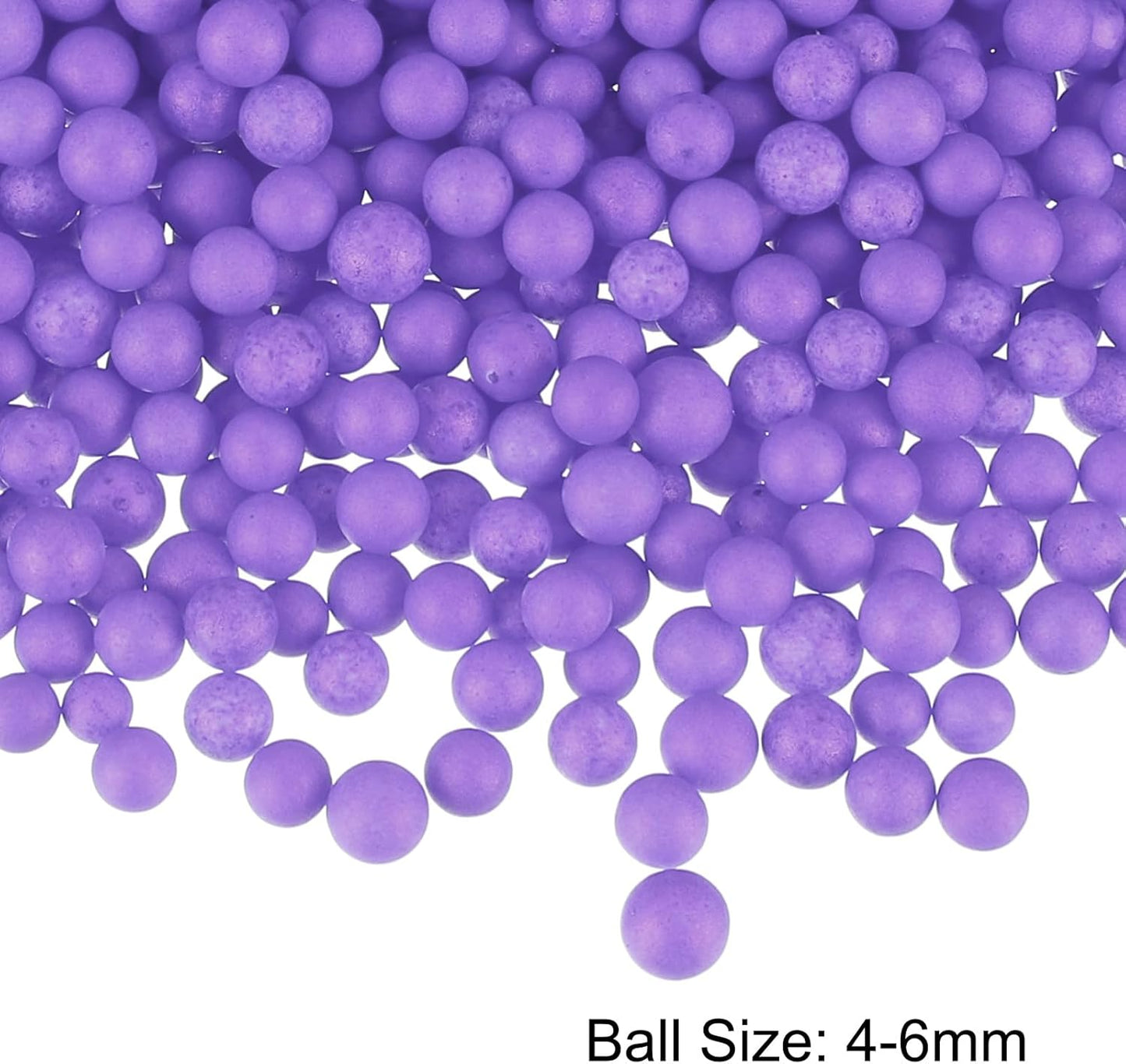 MECCANIXITY Foam Beads Foam Balls 4-6mm for Wedding and Party Decorations, Tiny Packing Balls, Arts DIY Crafts Supplies (Dull Purple,1 Pack Approx 5000pcs)