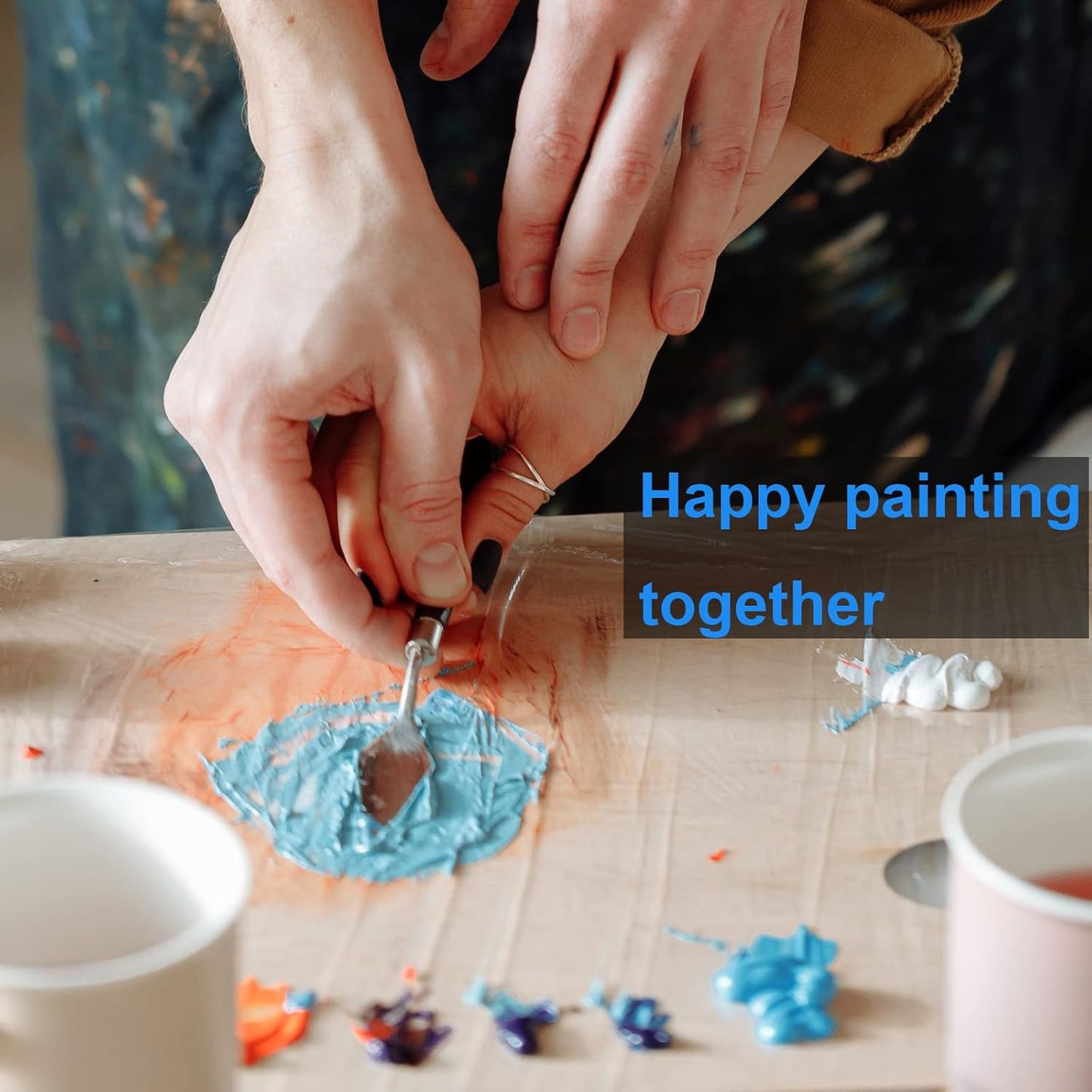 5 Piece Palette knifes Painting Knife Set for Oil, Acrylic Paint,Cake Decorating,Stainless Steel Pallet Knife Paint Knife Art Spatula for Various Types of Painting,ColorMixing,Smearing