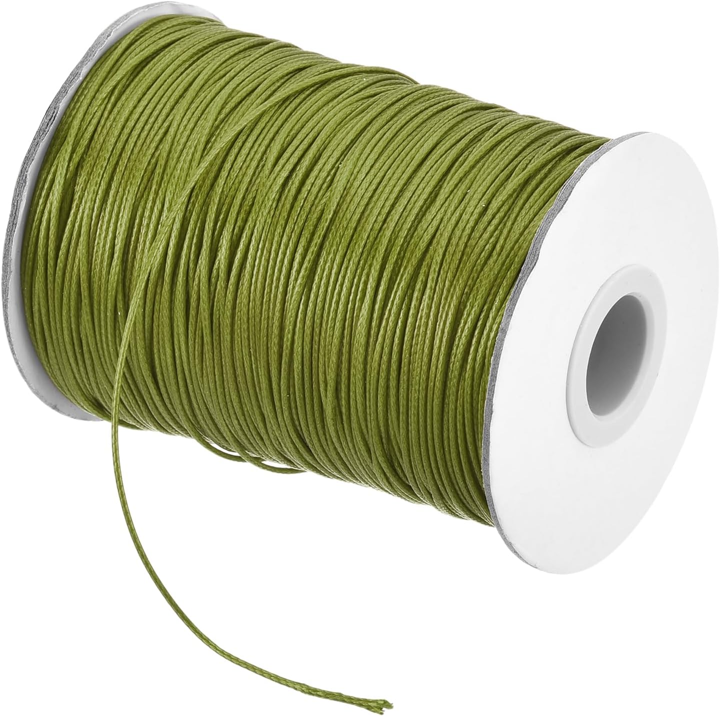 MECCANIXITY Waxed Cord 1mm Waxed Polyester Cord 175 Yard Wax String for Bracelet Making,Necklaces, Beading,Jewelry Making and DIY Crafts(Army Green), 0.04 inch-Dia