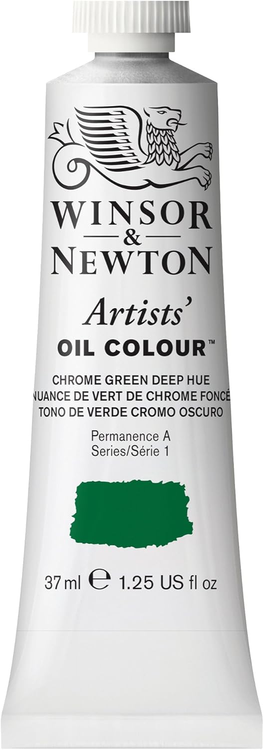 Winsor & Newton Artists' Oil Color, 37ml (1.25 oz) Tube, Chrome Green Deep Hue