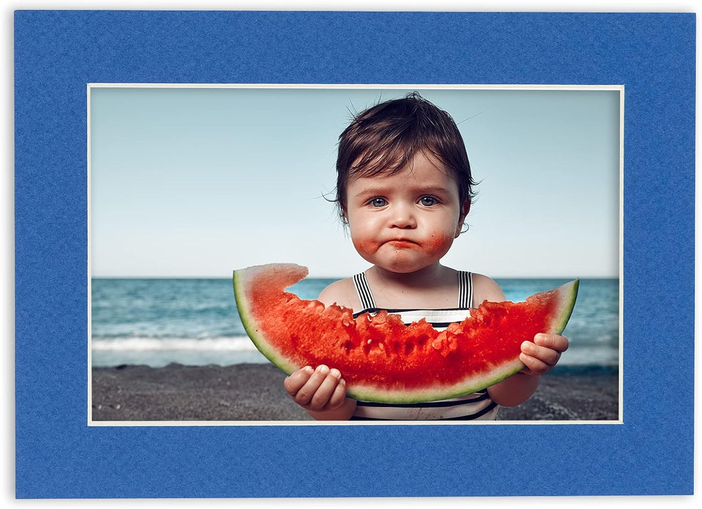 Poster Palooza 11x14 Mat for 8.5x11 Photo - Precut Royal Blue Picture Matboard for Frames Measuring 11 x 14 Inches - Bevel Cut Matte to Display Art Measuring 8.5 x 11 Inches - Acid Free ONE MAT