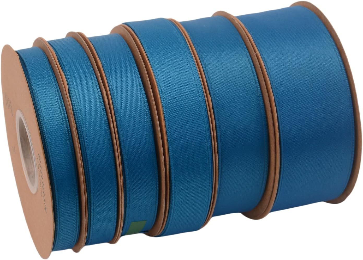 Double Side Satin Ribbon, Continuous 20 Yards,Use for Craft Bows Bouquet, Gift Wrapping, Wedding Decoration, Floral Arrangement (Sapphire Blue, 1 inch)