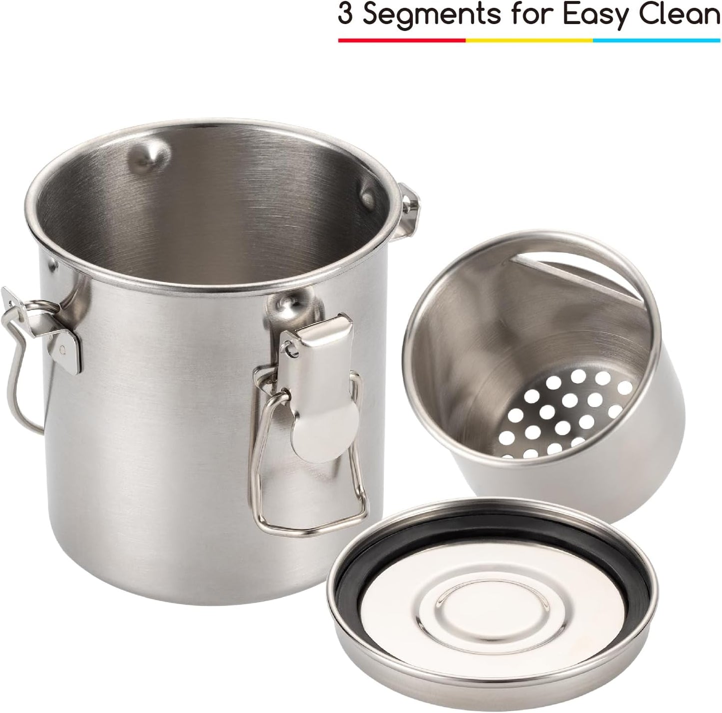 MEEDEN Portable Paint Brush Washer: Airtight Stainless Steel Artist Brush Cleaner for Oil & Acrylic Painting - Small