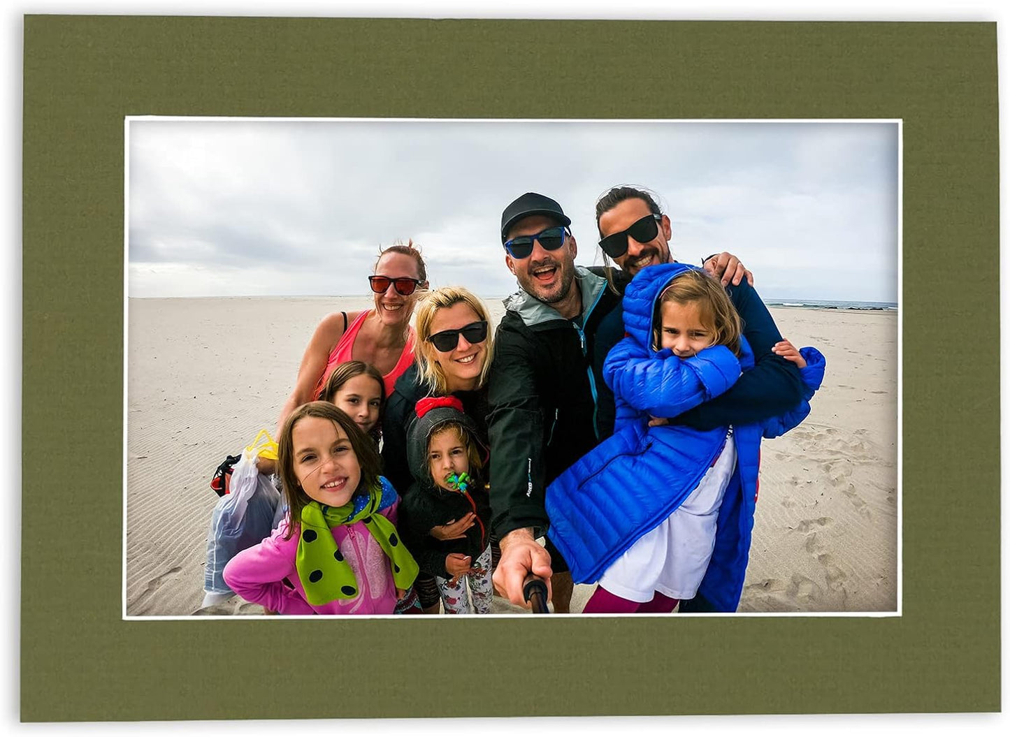 5x7 Mat for 8.5x11 Frame - Precut Mat Board Acid-Free Dill Green 5x7 Photo Matte For a 8.5x11 Picture Frame, Premium Matboard for Family Photos, Show Kits, Art, Picture Framing, Pack of 25 Mats