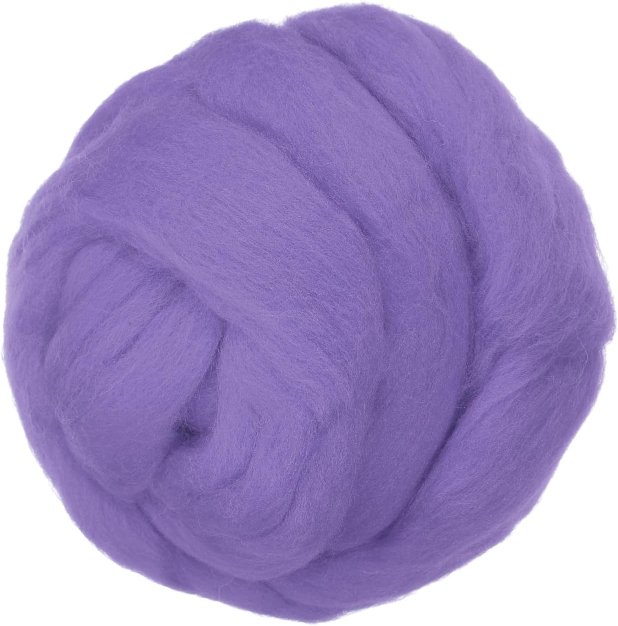 PATIKIL Wool Roving Yarn, 80G/2.82OZ Soft Felting Wool Pure Chunky Roving Yarn Bulk for Needle Felting Knitting Blanket Spinning Weaving DIY Craft, Purple