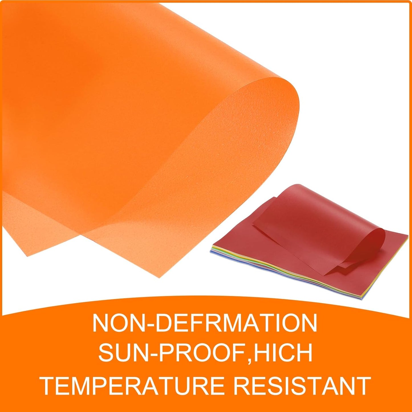 MECCANIXITY Colored Vellum Paper, 50 Sheet Orange Transparency 11.7 x 8.2 Printable Vellum Paper, Translucent Vellum Sheets for Printing Wedding Invitations, Ink Jet Laser Printer