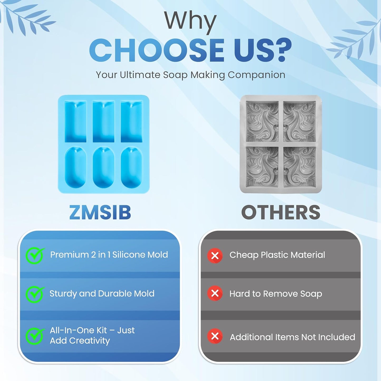 ZMSIB Soap Making Kit with 900ml Stainless Steel Melting Pot | All-in-One DIY Soap Making Kit with Silicone Mold | Digital Thermometer | Soap Base | Mixing Spoon | Heat Resistant Mat & Electric Stove