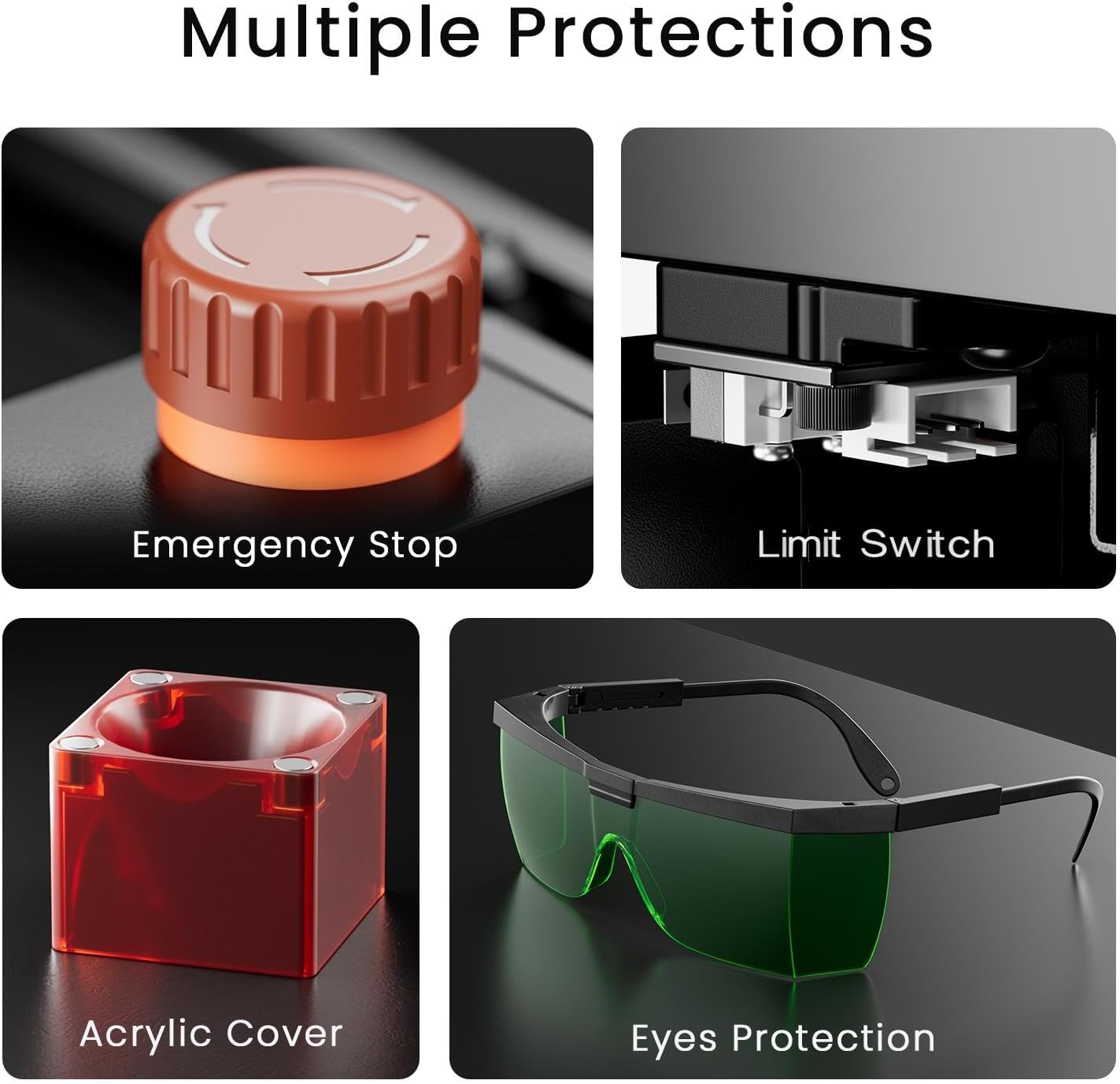 LONGER Ray5 mini 2.5W Laser Engraver with 70 Pcs DIY Material Package, 12000mm/min High-Speed Cutter for Wood, Metal, Acrylic, Leather, DIY CNC, 130x140mm Engraving Area, WiFi, Emergency Stop Safety