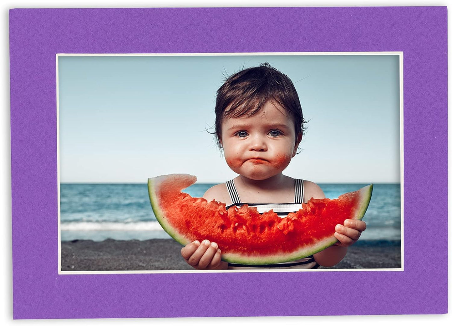 11x14 Mat for 8.5x11 Photo - Precut Purple Picture Matboard for Frames Measuring 11 x 14 Inches - Bevel Cut Matte to Display Art Measuring 8.5 x 11 Inches - Acid Free Pack of TEN MATS