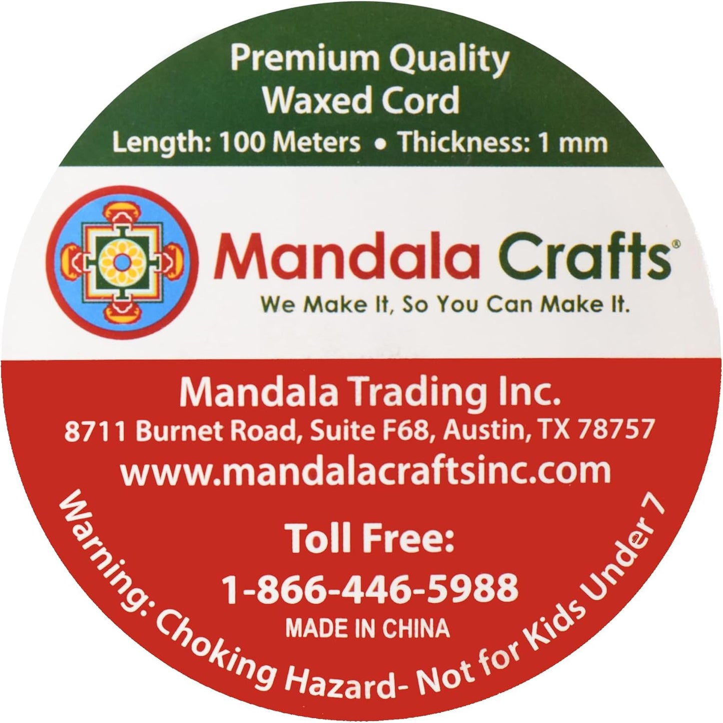 Mandala Crafts 1mm 109 Yards Aqua Cotton Waxed Cord for Jewelry Making Bracelet Cord Waxed String - Beading String Thread Jewelry Cords for Necklaces String