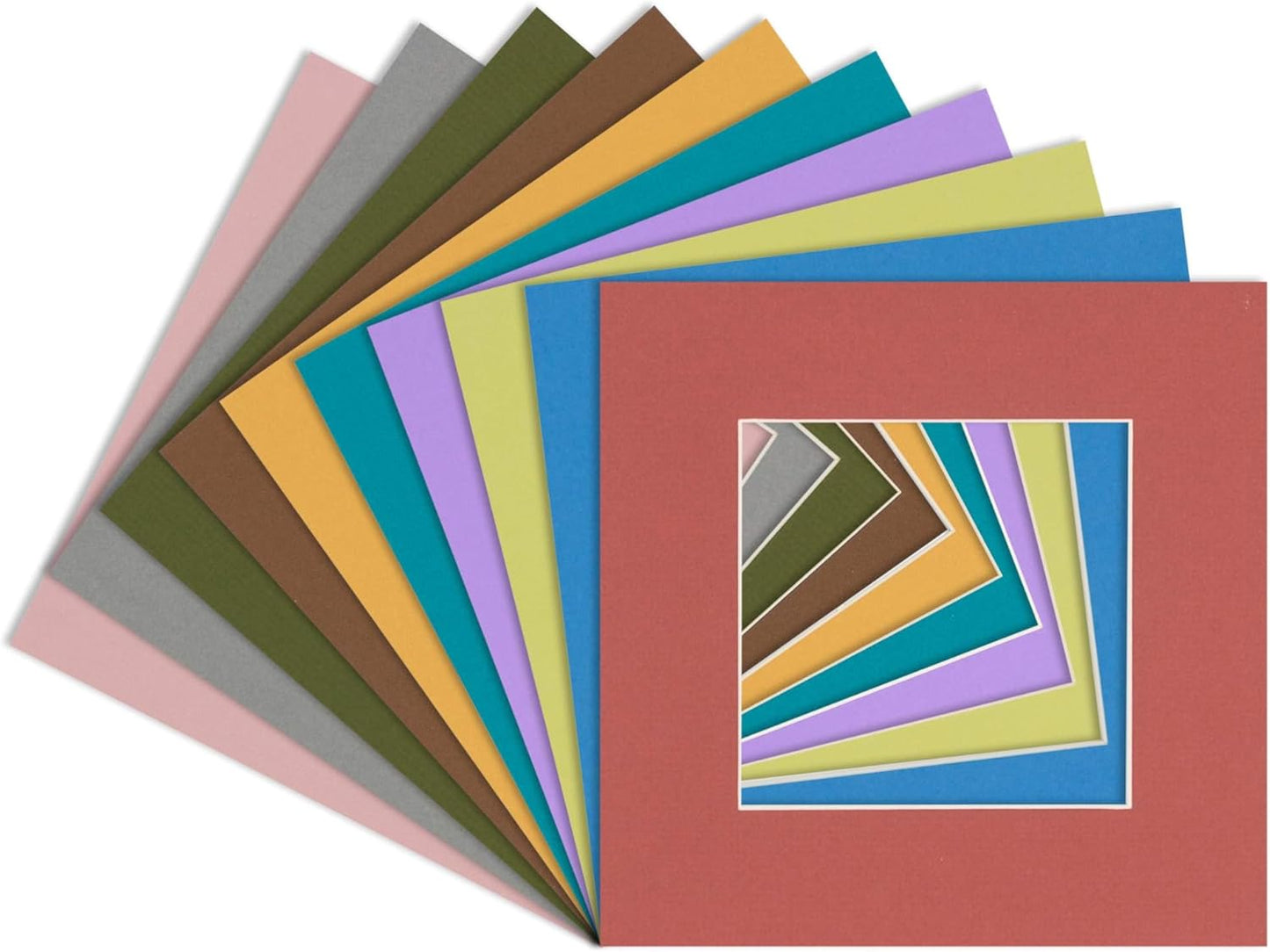 5x7 Mat for 8.5x11 Frame - Precut Mat Board Acid-Free Mixed Colors 5x7 Photo Matte For a 8.5x11 Picture Frame, Premium Matboard for Family Photos, Show Kits, Art, Picture Framing, Pack of 25 Mats