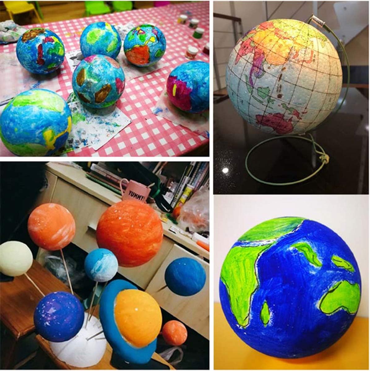CCINEE 1PCS 7.9 Inch White Foam Balls Round Craft Foam Balls for Art, Craft, Household, School Projects and Christmas Easter Party Decorations