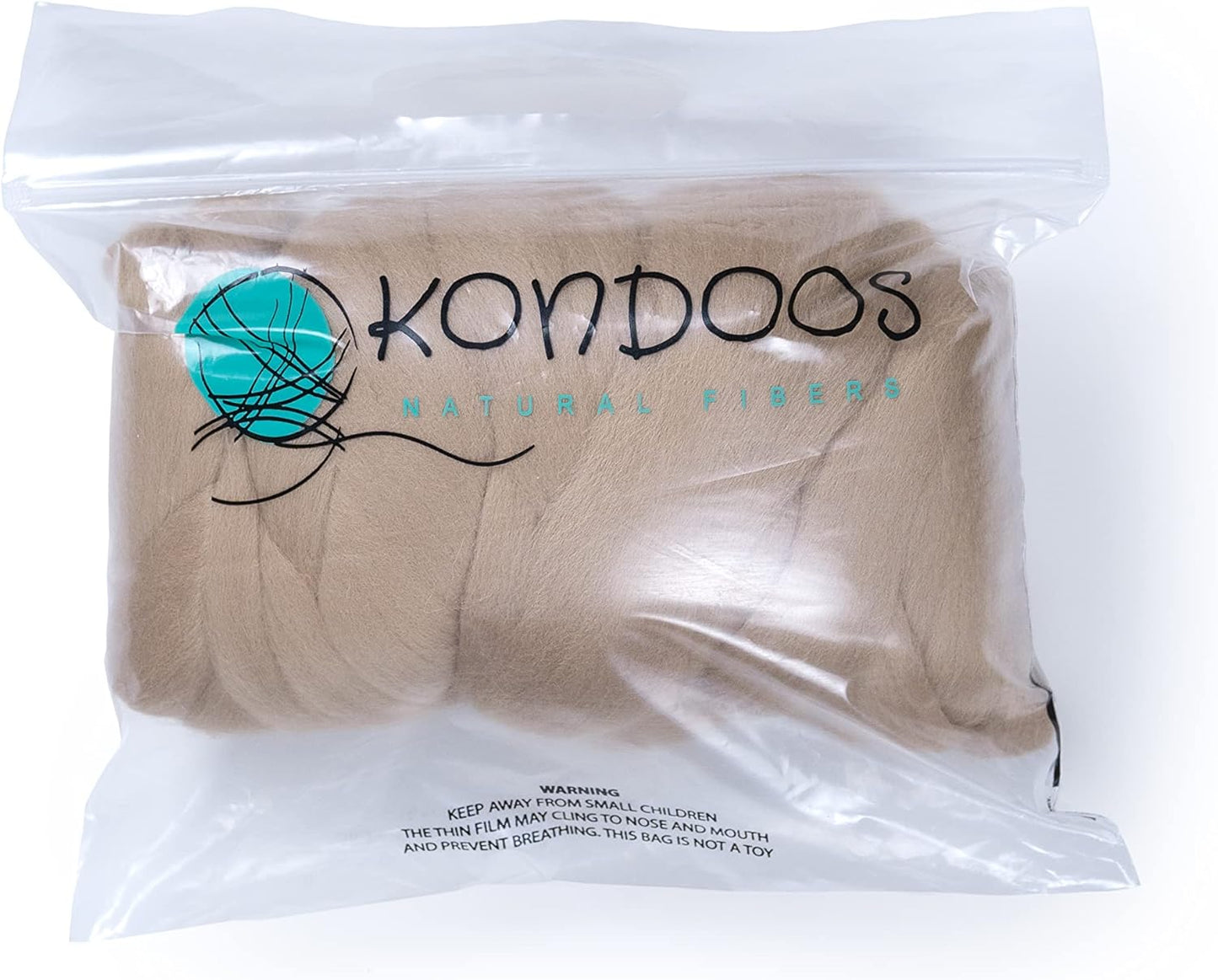 Colored Natural Wool roving, 1 lb. Best Wool for Needle Felting, Wet Felting, handcrafts and Spinning.Wool Felting Yarn Supplies. (Beige, 1 lb)