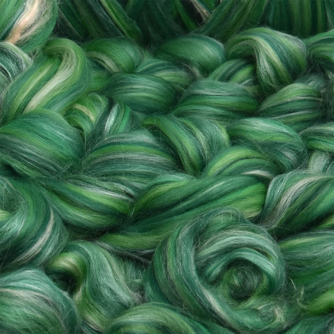 Merino Silk Luxe Tonal Designer Blend. Superfine Merino, Mulberry Silk, Tussah Silk. Top Roving for Spinning or Felting. Eden 1oz