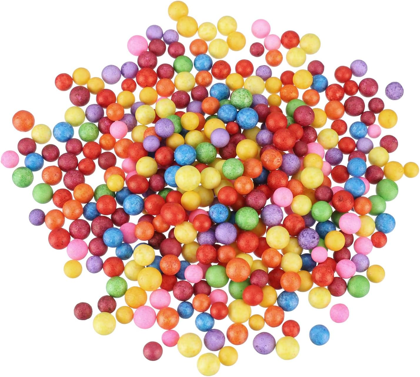 MECCANIXITY Foam Beads Foam Balls 7-9mm for Wedding and Party Decorations, Tiny Packing Balls, Arts DIY Crafts Supplies (Multicolored,1 Pack Approx 3000pcs)
