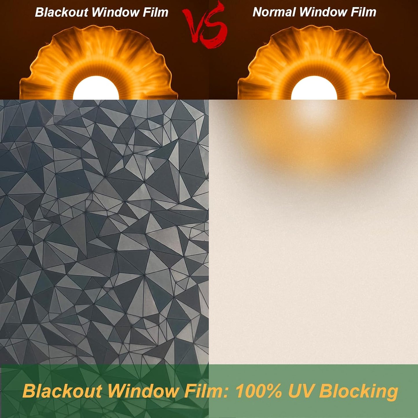 Niviy Blackout Window Privacy Film with Installation Tools Static Cling 100% Light Blocking Room Darkening, Heat Control Removable Windows Tint for Home, Black Out Window Cover 35.4" by 78.7"