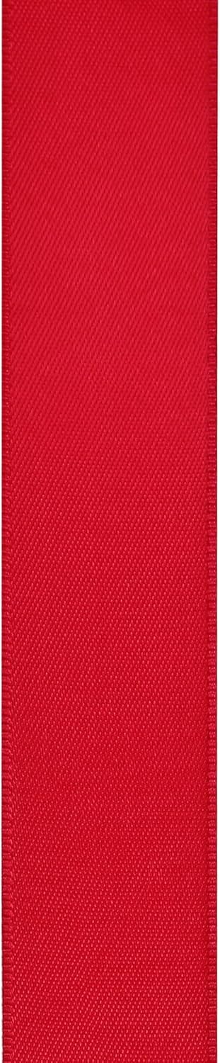LIUYAXI Hot Red Stain Ribbon, 1/2" X Continuous 50 Yards, Double Faced Fabric RibbonPerfect for Gift Wrapping Wedding Christmas Birthday Floral Arrangement Craft