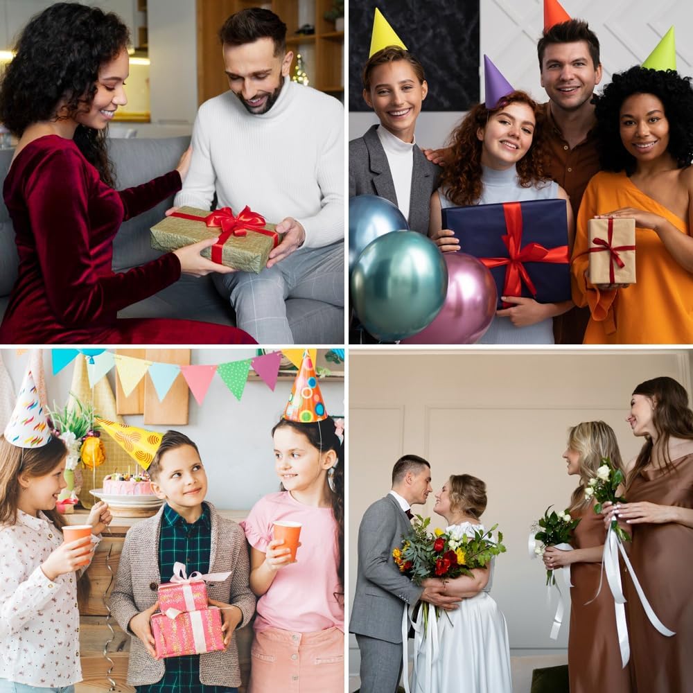 3/8" x 100 Yards Satin Ribbon - Navy Blue Silk Ribbon with Spool - Ideal for Gift Wrapping, Floral Bouquets, Crafts, Wedding Party Decorations, Christmas and Sewing Projects