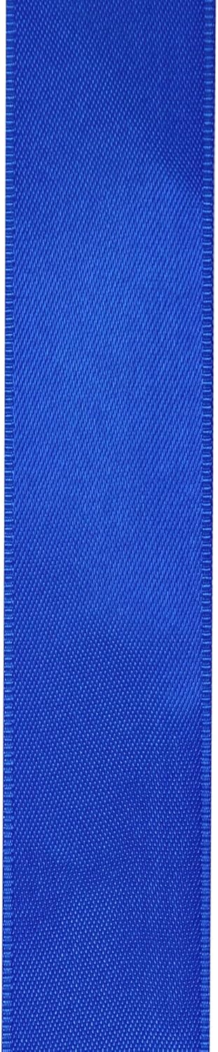 LIUYAXI Blue Stain Ribbon, 1-1/2" X Continuous 50 Yards, Double Faced Fabric Ribbon Perfect for Gift Wrapping Wedding Birthday Party Chair Sash Christmas Hair Floral Craft Sewing
