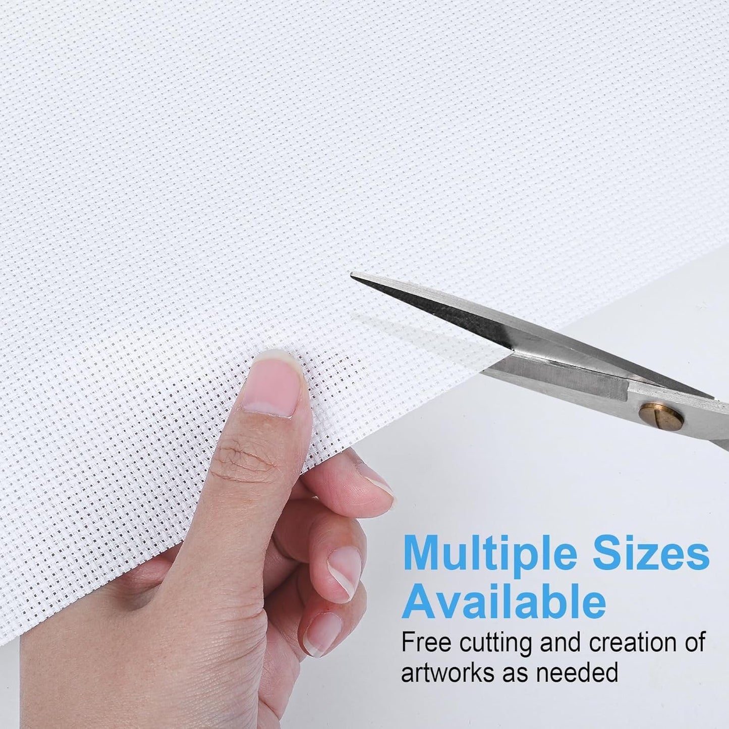 6 PCS Cross Stitch Aida Fabric 14 Count, 18 by 12 Inch, Classic Reserve Cross Stitch Aida Cloth for Home DIY Embroidery Decoration, White