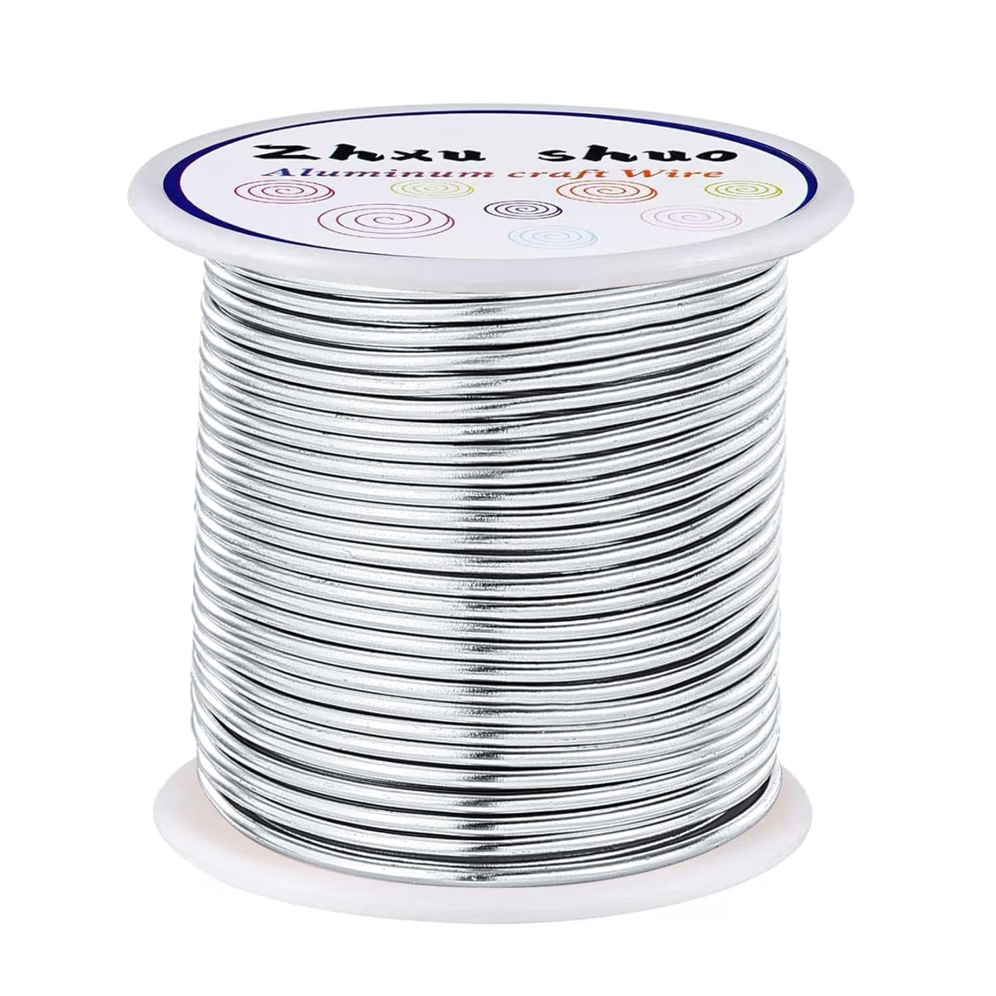 12 Gauge(2mm) Aluminum Wire 35 Yards Anodized Metal Wire for Bonsai Armature Crafting Sculpting Jewelry Craft Making Beading Floral (Silver, 12 Gauge)