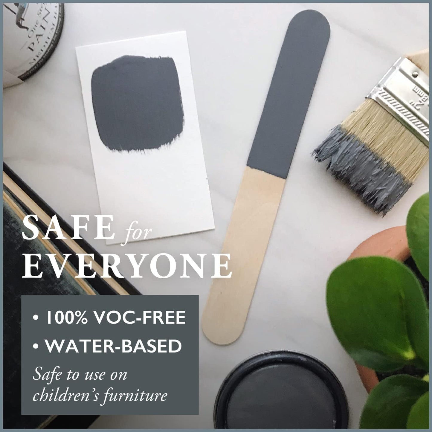 AMY HOWARD AT HOME Chalk-Based One Step Paint for Furniture, Cabinetry, Decor, Finish, and More | No Stripping, Sanding, or Priming | Medium Base | 16 Ounce | Vanderbilt Gray