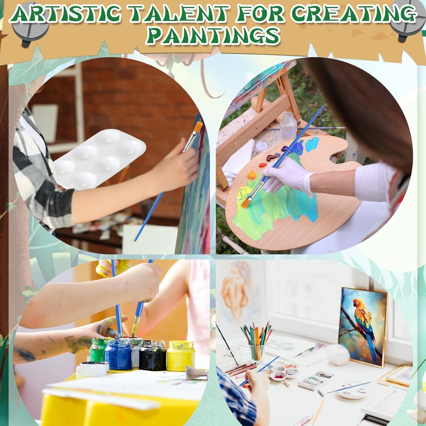 Zhanmai 12 Pack Pre Drawn Canvas for Painting Sip and Paint Kit 8" x 10" Paint Party Set Canvas Painting Pre Printed Canvases for Party Favor DIY Virtual Adult's Date Night(Animals)