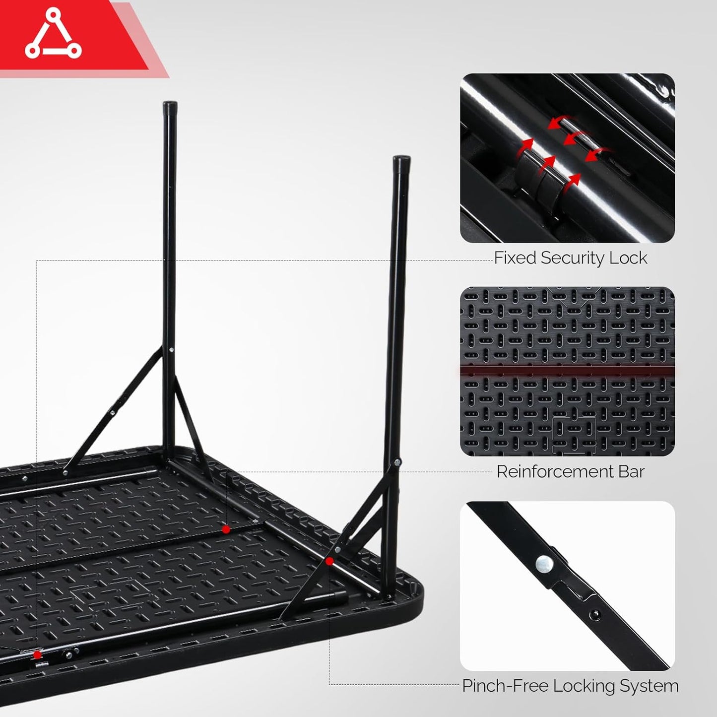 PEXMOR 39.5" Foldable Mahjong Table, Square 4 Player Card Game Table w/Cup Holders & Chip Grooves, Portable Folding Poker Domino Board Game Table for Blackjack, Texas Hold'em, Jigsaw Puzzles Game