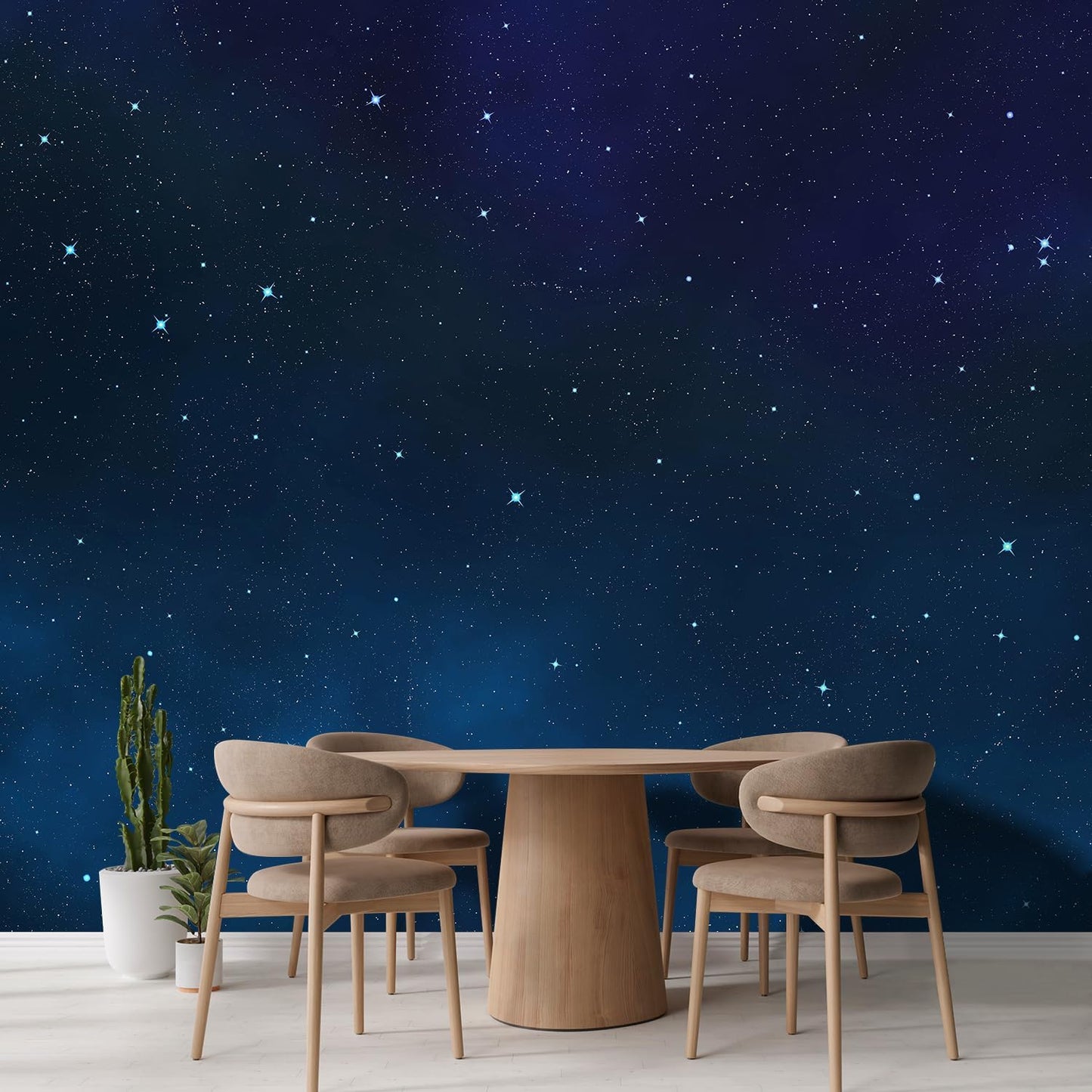 wall26 Wall Sticker/Wall Mural Beautiful Scenery of The Starry Night, Not Peel and Stick, Non-Woven Wallpaper Decorative for Bedroom, Living Room, Office - 108x120 inches