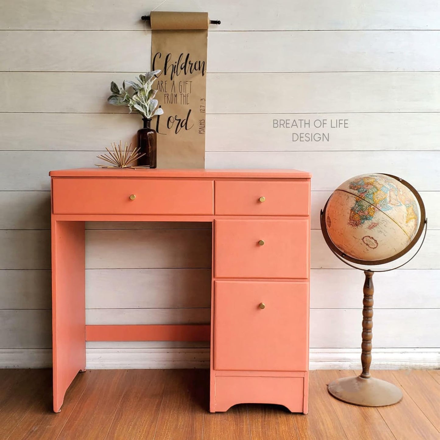 Dixie Belle Paint Company Chalk Finish Furniture Paint - Flamingo (16oz) - Matte Bright Coral Chic Chalk Mineral DIY Furniture Paint