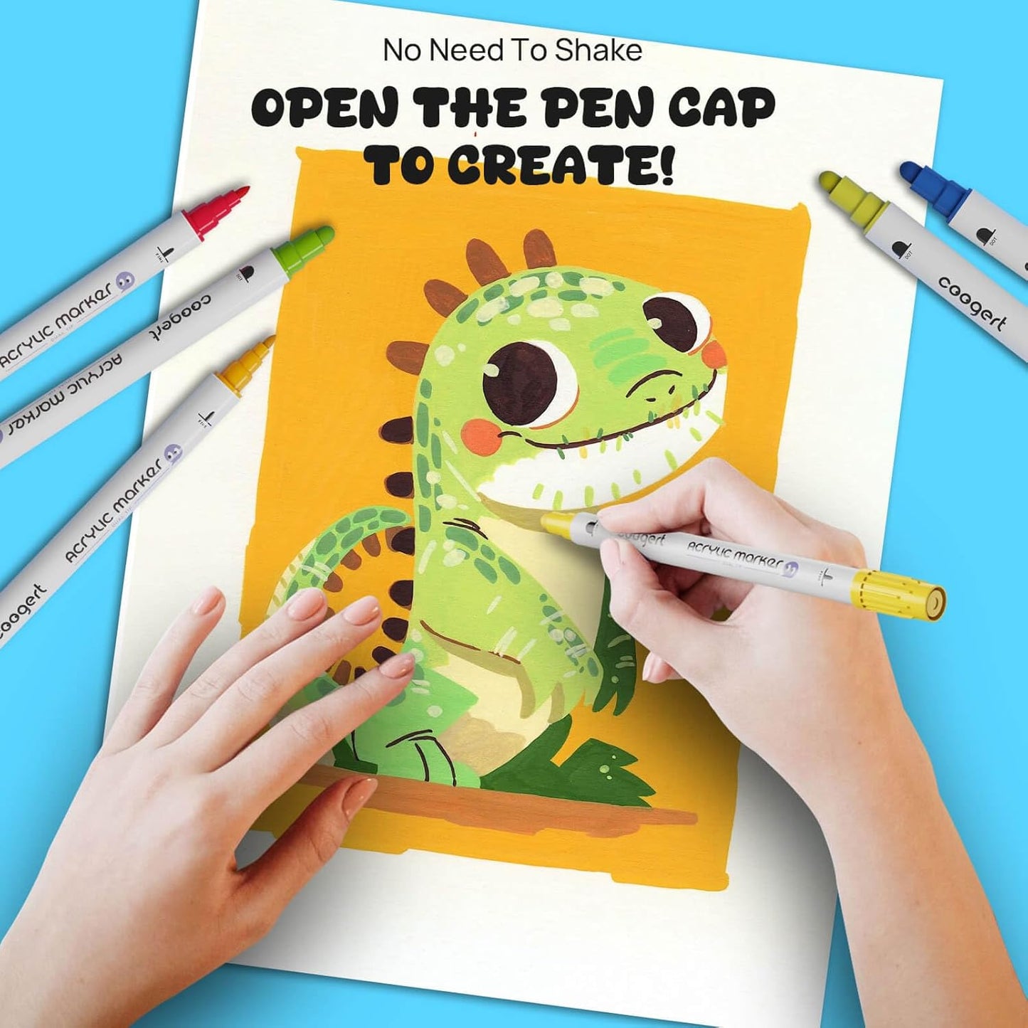 36 Colors Dual Tip Acrylic Paint Markers,Fine Tip and Dot Tip Acrylic Paint Pens For Rock Painting, Canvas, Wood, Glass, Ceramic, Fabric, Plastic, Egg, Art Painting Supplies Kit