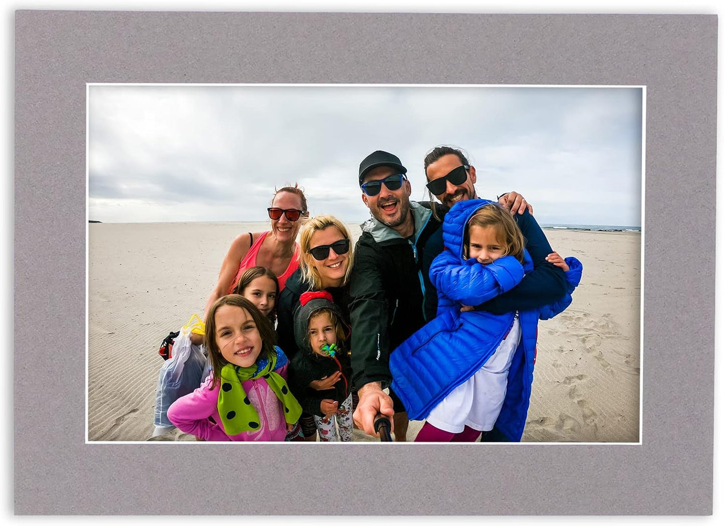 5x7 Mat for 8.5x11 Frame - Precut Mat Board Acid-Free Show Kit with Backing Board, and Clear Bags Charcoal 5x7 Photo Matte Made to Fit a 8.5x11 Picture Frame Matboard for Framing, Pack of 25 Mats