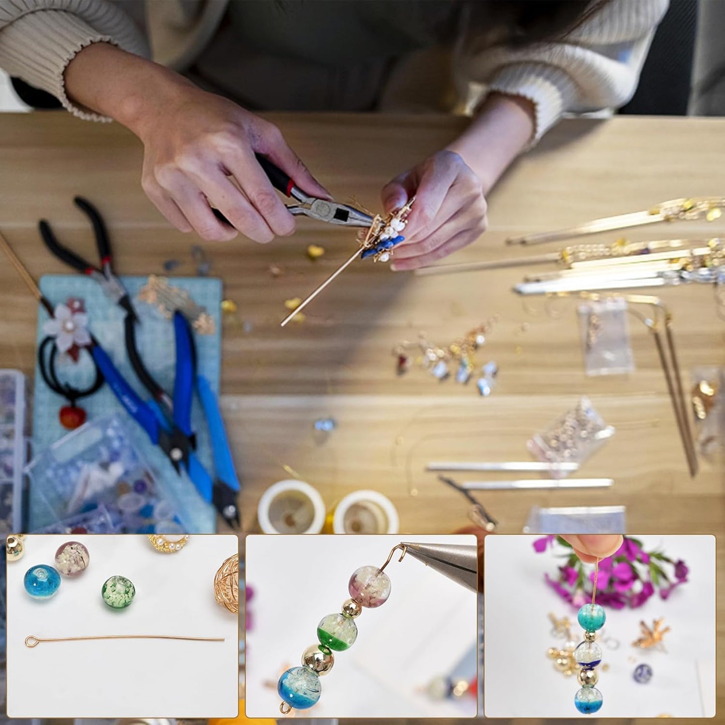 100pcs Silver Filled Eye Pins Non Tarnish Craft Earring Bracelet Jewelry Making Accessories Supplies (50mm (1.96in), Silver-Eye Pin)