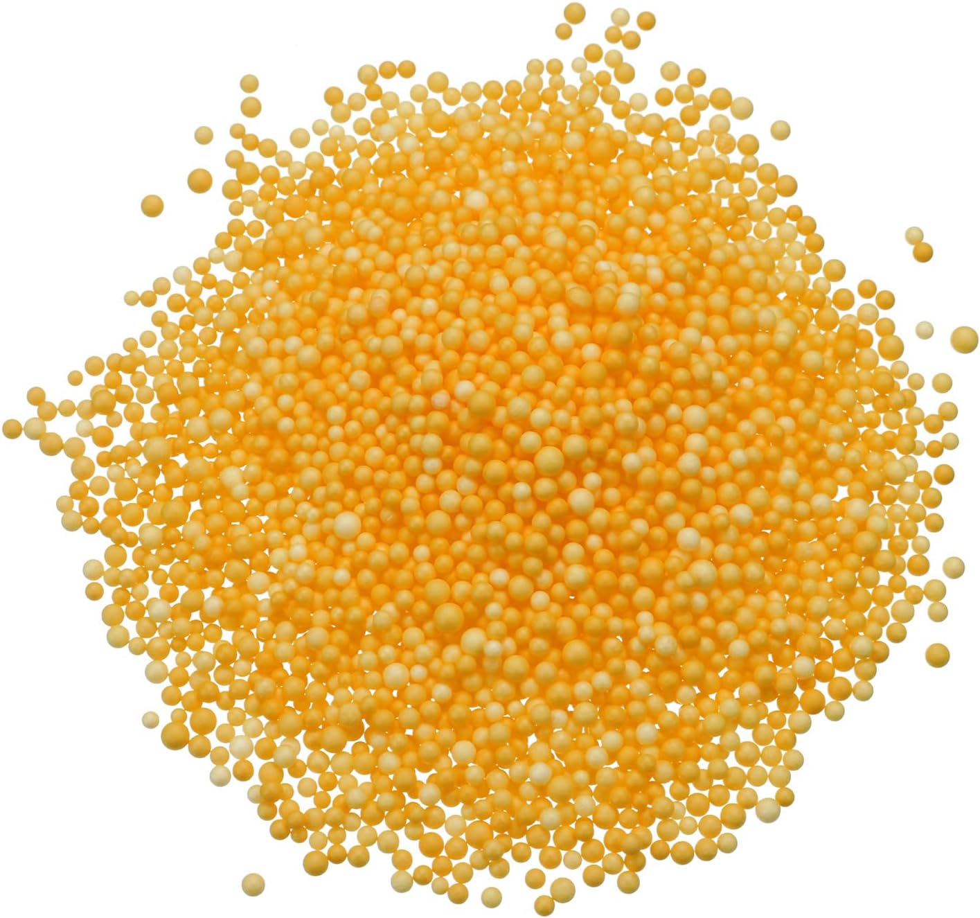 MECCANIXITY Foam Beads Foam Balls 2-3mm for Wedding and Party Decorations, Tiny Packing Balls, Arts DIY Crafts Supplies (Dark Yellow,1 Pack Approx 8000pcs)