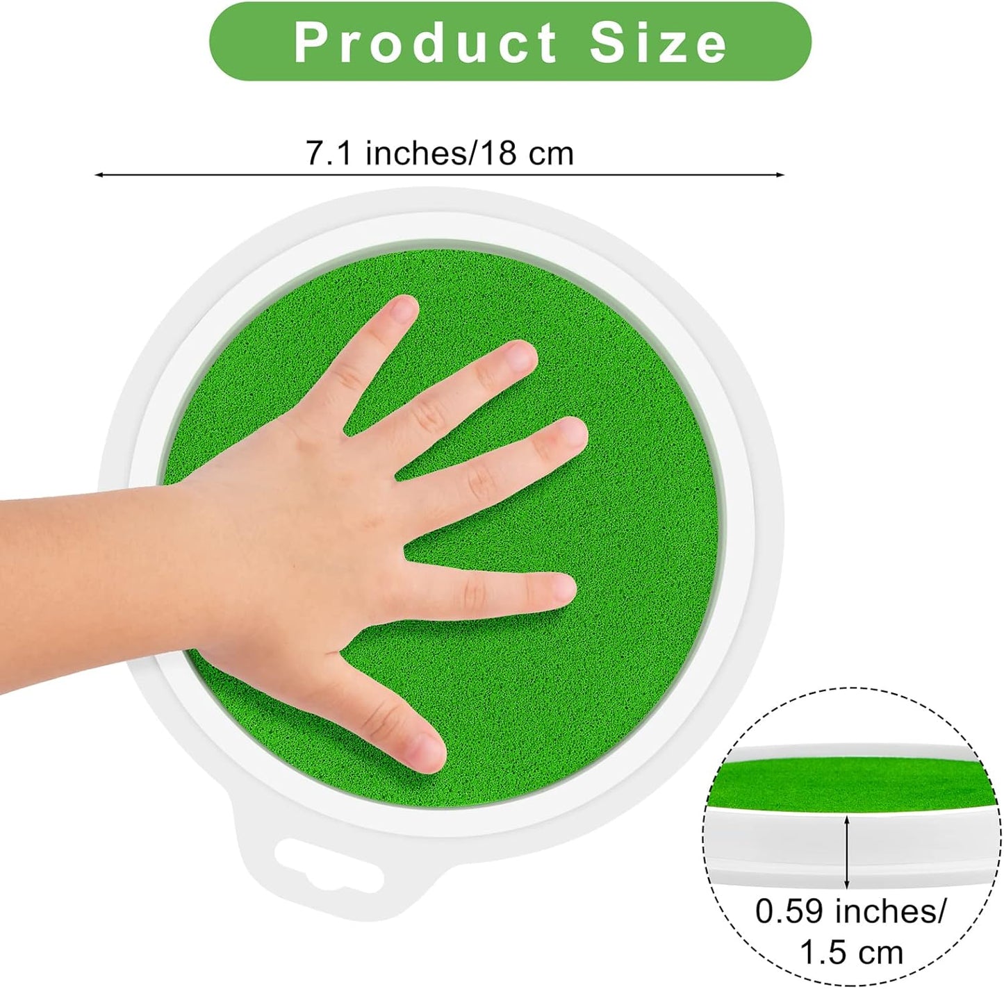 Aodaer 16 Pack Round Craft Ink Pad 7 Inches Rainbow Fingerprint Ink Pad Washable Painting Ink Pad Color Stamps Partner for DIY Wood Fabric, Projects, Rubber Stamps