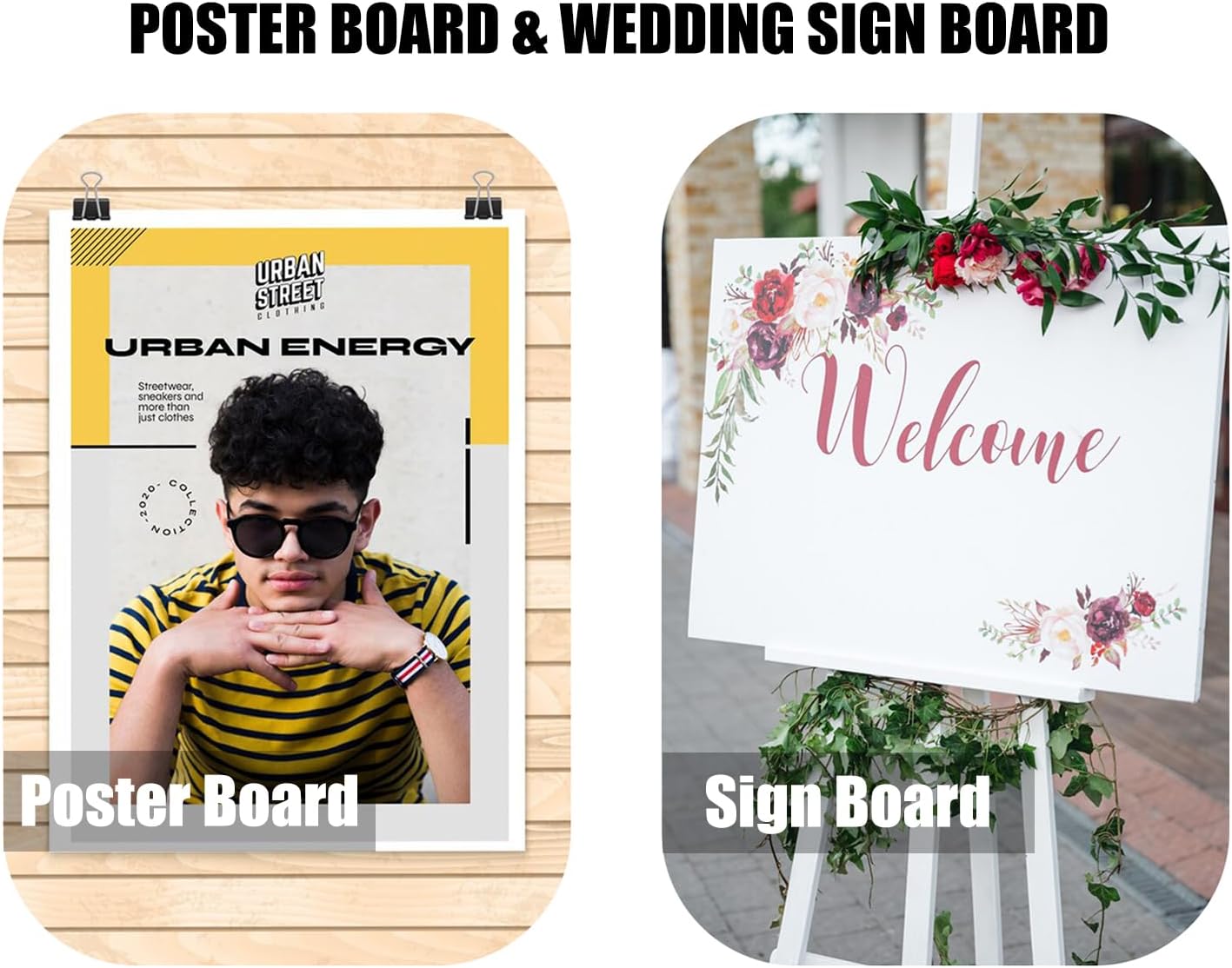20 Pack White Foam Board 12" x 16.5", 3/16" Thickness Foam Core Baking Board for Projects, A3 Polystyrene Mat Board Poster Foam Board Sheets for Art Crafts, Presentation, Wedding, School Projects