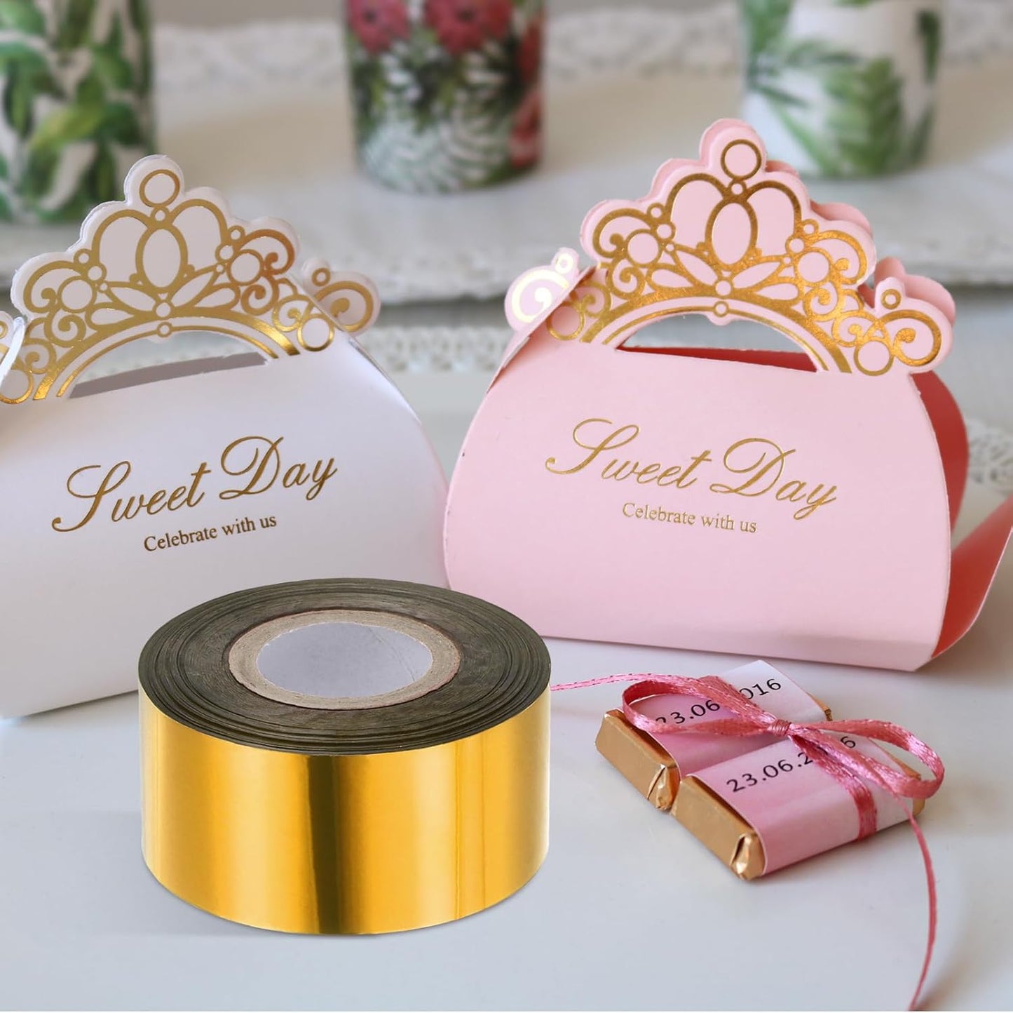 PATIKIL 2"x400Ft Hot Stamping Foil Paper, Heat Transfer Hot Stamping Paper Foil Roll for Leather DIY Logo Decor Craft Gift Package Scrapbook Card, Light Purple