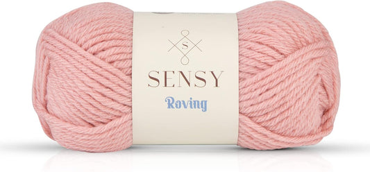 Sensy Roving Yarn, 3.5 oz, 132 Yards, Gauge 5 Bulky (Quartz Pink)