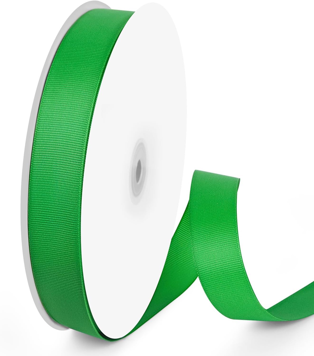 100 Yards 1 inch Grosgrain Ribbon, Solid Color Fabric Ribbon Perfect for Gift Wrapping, Wedding, Handmade Bows, Floral Bouquets and Party Decoration(Green)